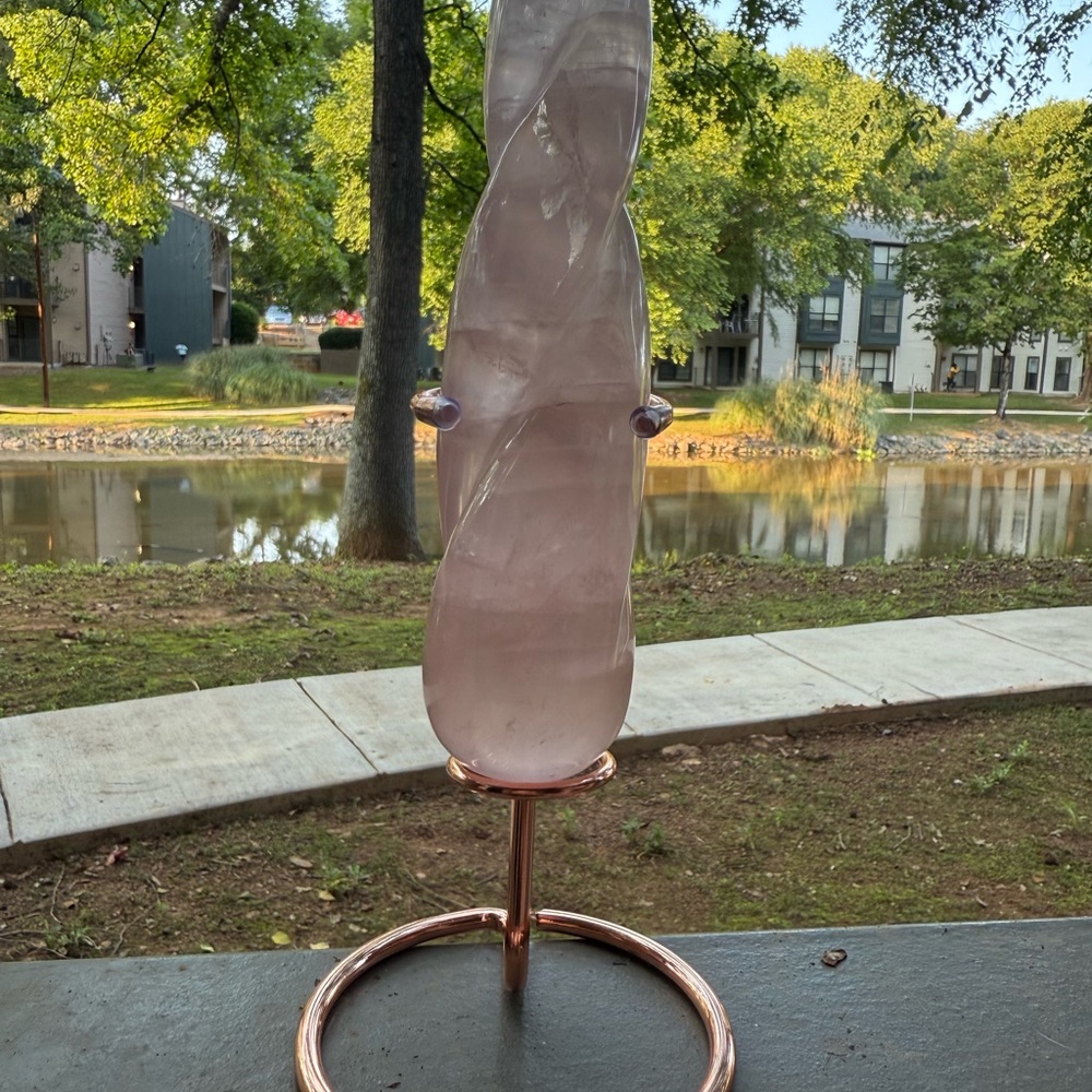 Rose Gold Crystal Wand Stand
